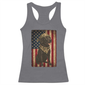 Black Labrador Racerback Tank Top Hunting American Flag Dog Lover Gift TS12 Charcoal Print Your Wear