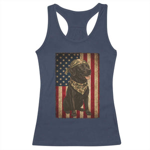 Black Labrador Racerback Tank Top Hunting American Flag Dog Lover Gift TS12 Navy Print Your Wear