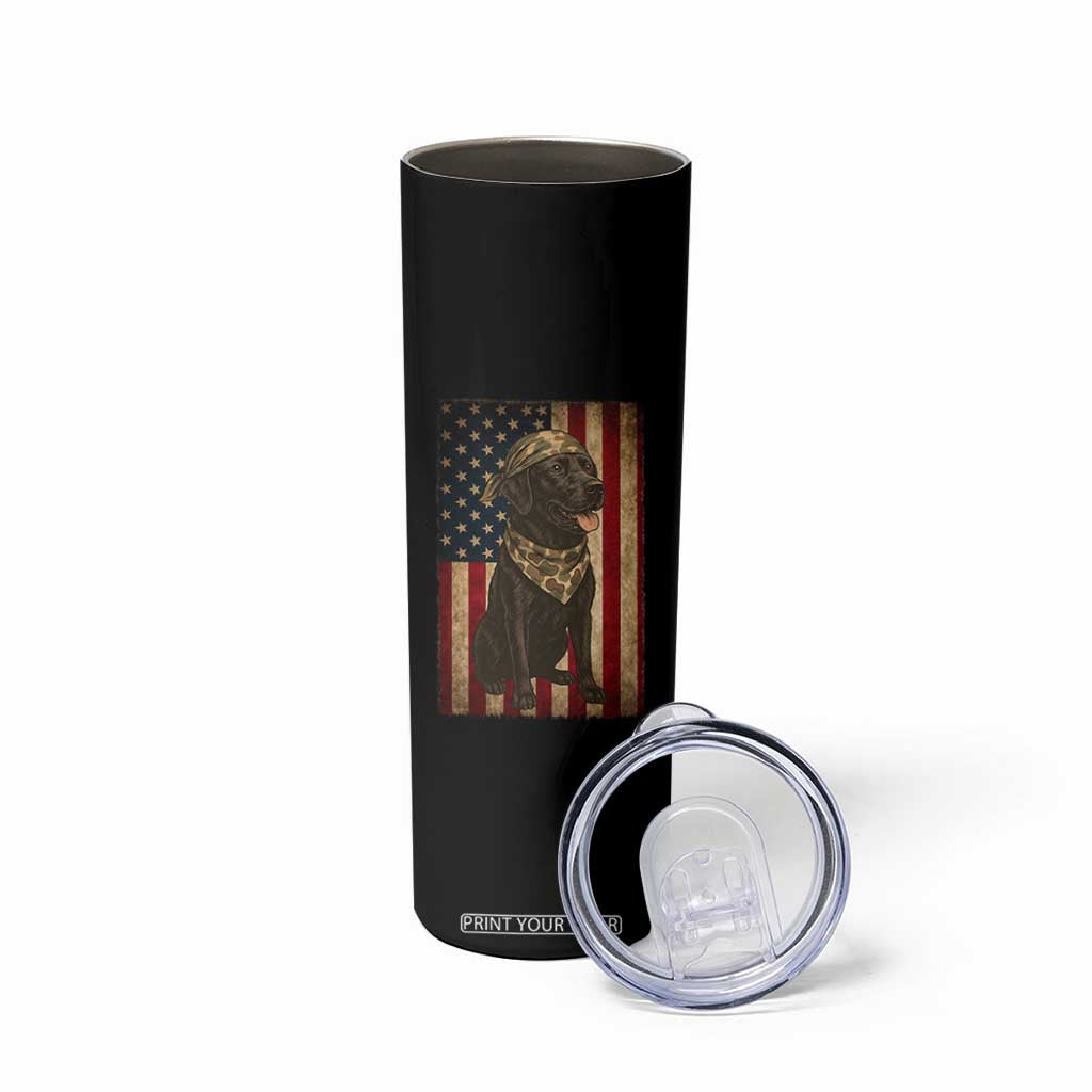 Black Labrador Skinny Tumbler Hunting American Flag Dog Lover Gift TS12 Print Your Wear