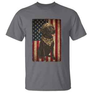Black Labrador T Shirt Hunting American Flag Dog Lover Gift TS12 Charcoal Print Your Wear