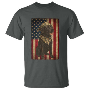Black Labrador T Shirt Hunting American Flag Dog Lover Gift TS12 Dark Heather Print Your Wear