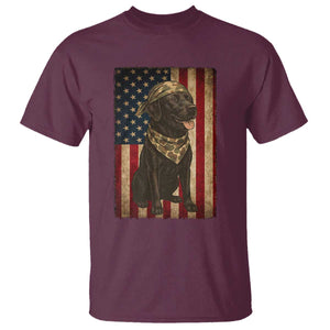 Black Labrador T Shirt Hunting American Flag Dog Lover Gift TS12 Maroon Print Your Wear