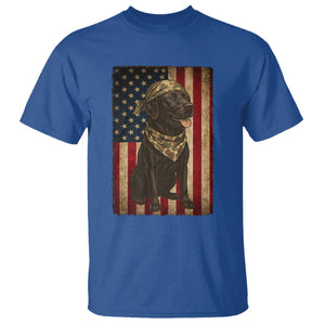 Black Labrador T Shirt Hunting American Flag Dog Lover Gift TS12 Royal Blue Print Your Wear