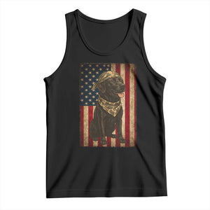 Black Labrador Tank Top Hunting American Flag Dog Lover Gift TS12 Black Print Your Wear