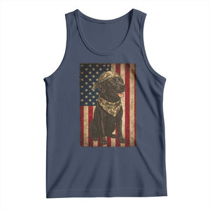 Black Labrador Tank Top Hunting American Flag Dog Lover Gift TS12 Navy Print Your Wear