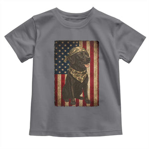 Black Labrador Toddler T Shirt Hunting American Flag Dog Lover Gift TS12 Charcoal Print Your Wear