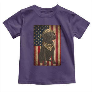Black Labrador Toddler T Shirt Hunting American Flag Dog Lover Gift TS12 Purple Print Your Wear
