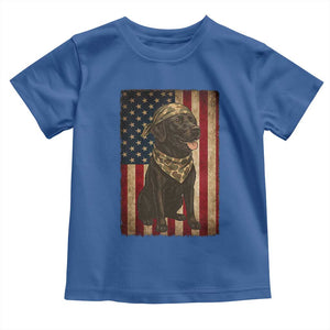 Black Labrador Toddler T Shirt Hunting American Flag Dog Lover Gift TS12 Royal Blue Print Your Wear