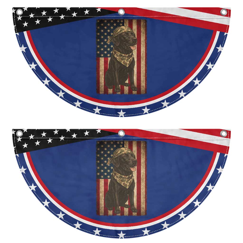 Black Labrador Patriotic Fan Flag Hunting American Flag Dog Lover Gift
