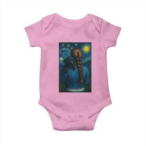 Starry Night Art Parody Baby Onesie Girl And Labrador Retriever Dog Mom Gift TS12 Light Pink Print Your Wear