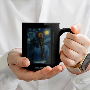 Starry Night Art Parody Coffee Mug Girl And Labrador Retriever Dog Mom Gift TS12 Print Your Wear