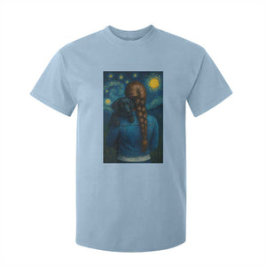 Starry Night Art Parody T Shirt For Kid Girl And Labrador Retriever Dog Mom Gift TS12 Light Blue Print Your Wear