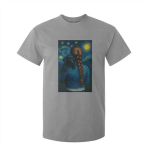 Starry Night Art Parody T Shirt For Kid Girl And Labrador Retriever Dog Mom Gift TS12 Sport Gray Print Your Wear