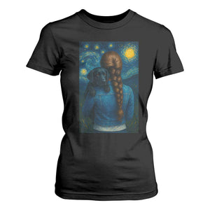 Starry Night Art Parody T Shirt For Women Girl And Labrador Retriever Dog Mom Gift TS12 Black Print Your Wear