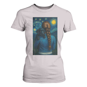 Starry Night Art Parody T Shirt For Women Girl And Labrador Retriever Dog Mom Gift TS12 Ice Gray Print Your Wear
