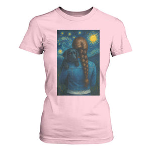 Starry Night Art Parody T Shirt For Women Girl And Labrador Retriever Dog Mom Gift TS12 Light Pink Print Your Wear