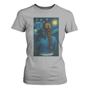 Starry Night Art Parody T Shirt For Women Girl And Labrador Retriever Dog Mom Gift TS12 Sport Gray Print Your Wear