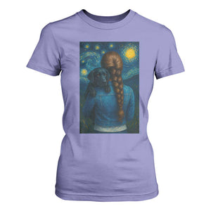 Starry Night Art Parody T Shirt For Women Girl And Labrador Retriever Dog Mom Gift TS12 Violet Print Your Wear