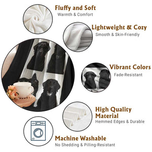 Funny Black Lab Throw Blanket Photobooth Selfie Dog Mom Gift TS12 Print Your Wear