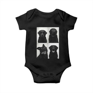 Funny Black Lab Baby Onesie Photobooth Selfie Dog Mom Gift TS12 Black Print Your Wear