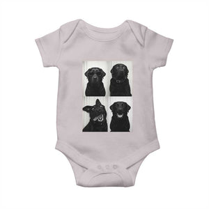 Funny Black Lab Baby Onesie Photobooth Selfie Dog Mom Gift TS12 Ice Gray Print Your Wear