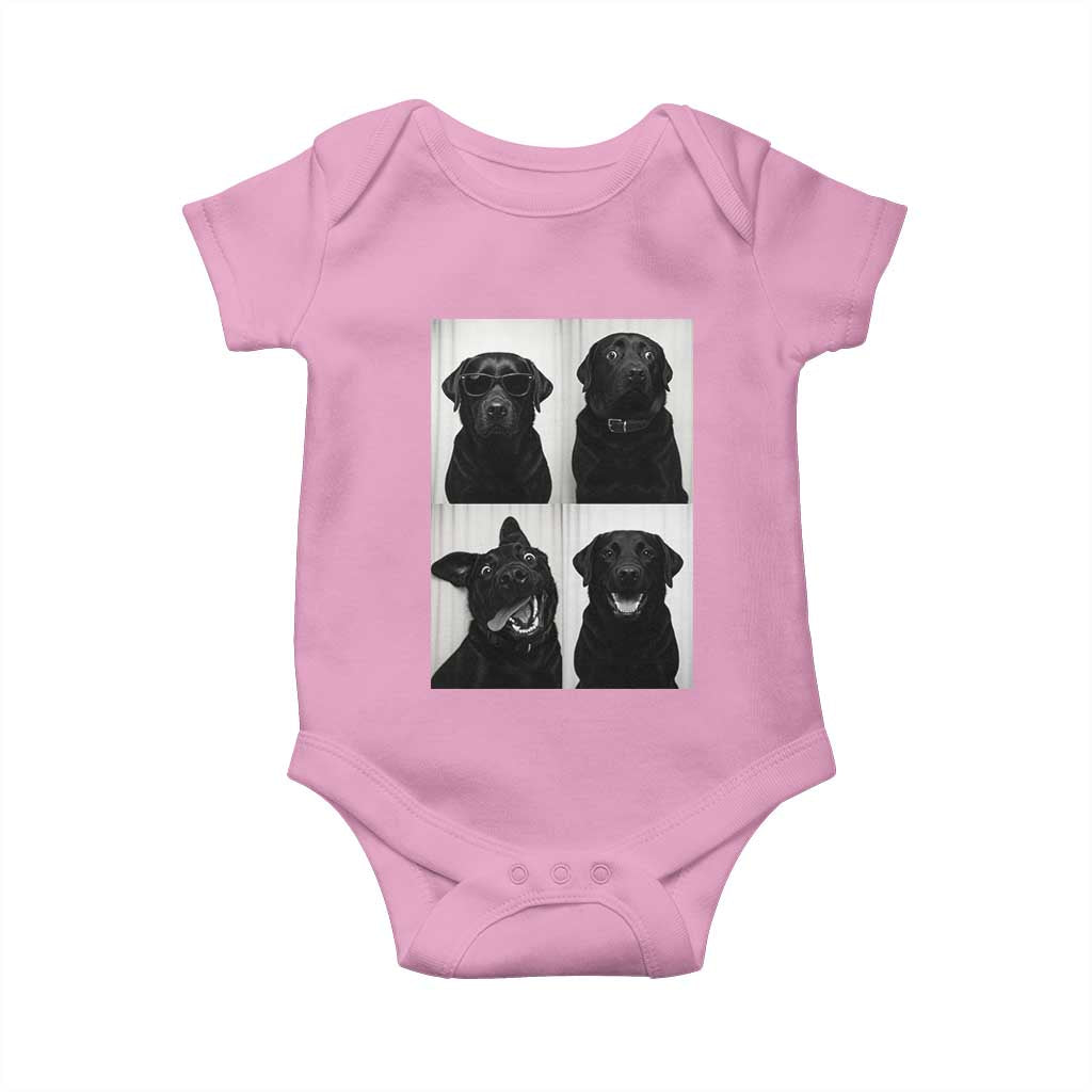 Funny Black Lab Baby Onesie Photobooth Selfie Dog Mom Gift TS12 Light Pink Print Your Wear