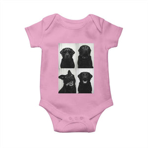 Funny Black Lab Baby Onesie Photobooth Selfie Dog Mom Gift TS12 Light Pink Print Your Wear