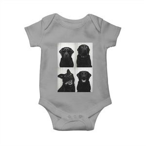 Funny Black Lab Baby Onesie Photobooth Selfie Dog Mom Gift TS12 Sport Gray Print Your Wear