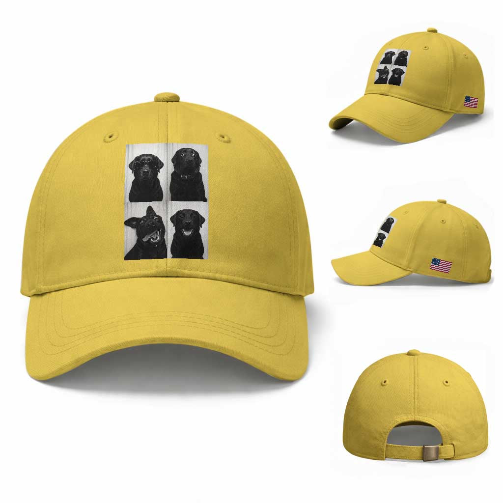 Funny Black Lab Baseball Cap Photobooth Selfie Dog Mom Gift TS12 Baseball Cap Universal Fit Yellow Print Your Wear