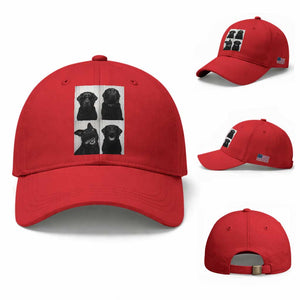 Funny Black Lab Baseball Cap Photobooth Selfie Dog Mom Gift TS12 Baseball Cap Universal Fit Red Print Your Wear