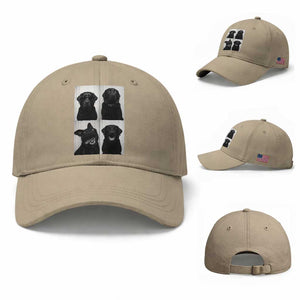 Funny Black Lab Baseball Cap Photobooth Selfie Dog Mom Gift TS12 Baseball Cap Universal Fit Khaki Print Your Wear