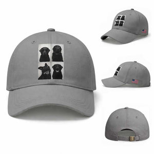 Funny Black Lab Baseball Cap Photobooth Selfie Dog Mom Gift TS12 Baseball Cap Universal Fit Sport Gray Print Your Wear