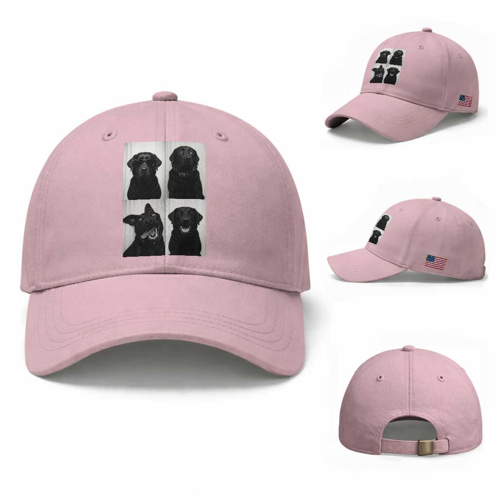 Funny Black Lab Baseball Cap Photobooth Selfie Dog Mom Gift TS12 Baseball Cap Universal Fit Light Pink Print Your Wear
