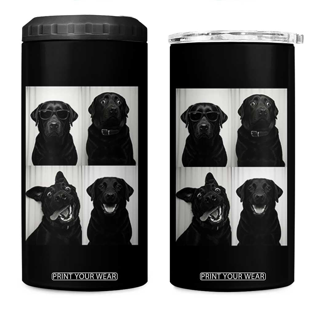 Funny Black Lab 4 in 1 Can Cooler Tumbler Photobooth Selfie Dog Mom Gift TS12 One Size: 16 oz Black Print Your Wear