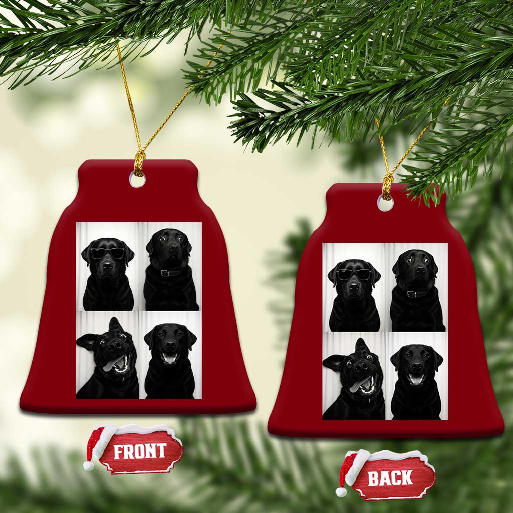 Funny Black Lab Ceramic Ornament Photobooth Selfie Dog Mom Gift TS12 Print Your Wear