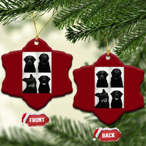 Funny Black Lab Ceramic Ornament Photobooth Selfie Dog Mom Gift TS12 Print Your Wear