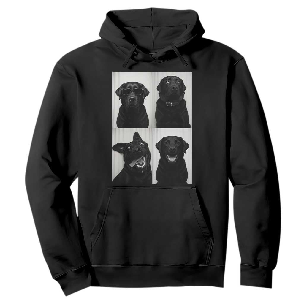 Funny Black Lab Hoodie Photobooth Selfie Dog Mom Gift TS12 Black Print Your Wear