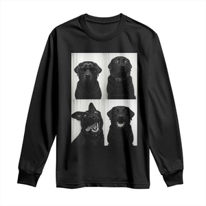 Funny Black Lab Long Sleeve Shirt Photobooth Selfie Dog Mom Gift TS12 Black Print Your Wear