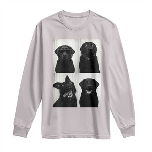 Funny Black Lab Long Sleeve Shirt Photobooth Selfie Dog Mom Gift TS12 Ice Gray Print Your Wear