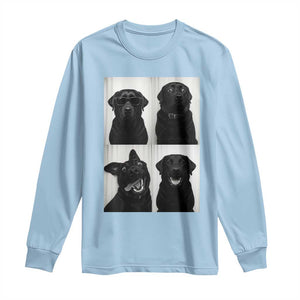 Funny Black Lab Long Sleeve Shirt Photobooth Selfie Dog Mom Gift TS12 Light Blue Print Your Wear