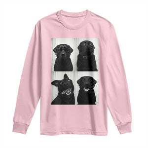 Funny Black Lab Long Sleeve Shirt Photobooth Selfie Dog Mom Gift TS12 Light Pink Print Your Wear