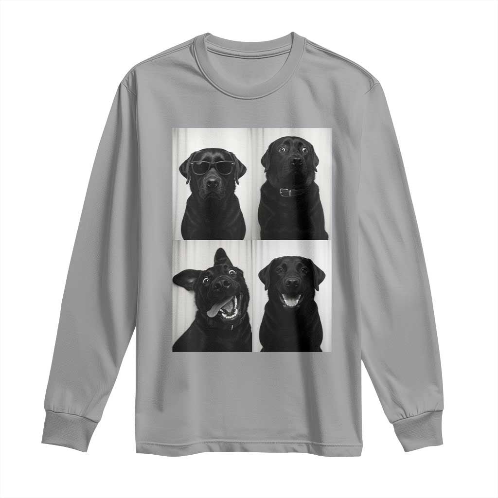 Funny Black Lab Long Sleeve Shirt Photobooth Selfie Dog Mom Gift TS12 Sport Gray Print Your Wear