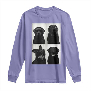 Funny Black Lab Long Sleeve Shirt Photobooth Selfie Dog Mom Gift TS12 Violet Print Your Wear