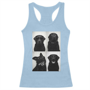 Funny Black Lab Racerback Tank Top Photobooth Selfie Dog Mom Gift TS12 Light Blue Print Your Wear