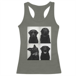 Funny Black Lab Racerback Tank Top Photobooth Selfie Dog Mom Gift TS12 Military Green Print Your Wear