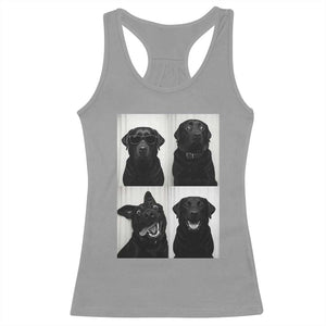 Funny Black Lab Racerback Tank Top Photobooth Selfie Dog Mom Gift TS12 Sport Gray Print Your Wear