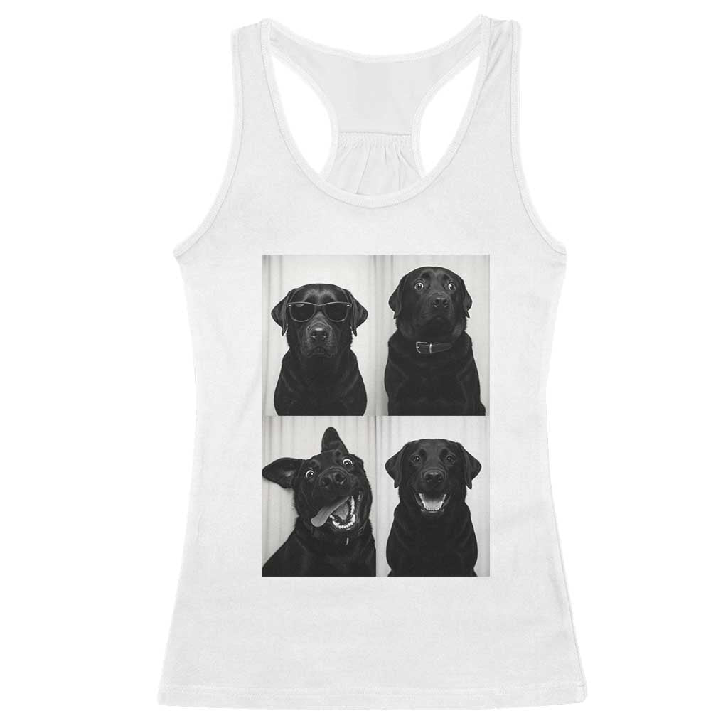 Funny Black Lab Racerback Tank Top Photobooth Selfie Dog Mom Gift TS12 White Print Your Wear