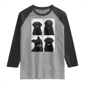 Funny Black Lab Raglan Shirt Photobooth Selfie Dog Mom Gift TS12 Sport Gray Black Print Your Wear