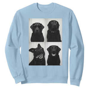 Funny Black Lab Sweatshirt Photobooth Selfie Dog Mom Gift TS12 Light Blue Print Your Wear