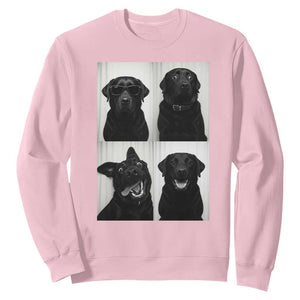 Funny Black Lab Sweatshirt Photobooth Selfie Dog Mom Gift TS12 Light Pink Print Your Wear